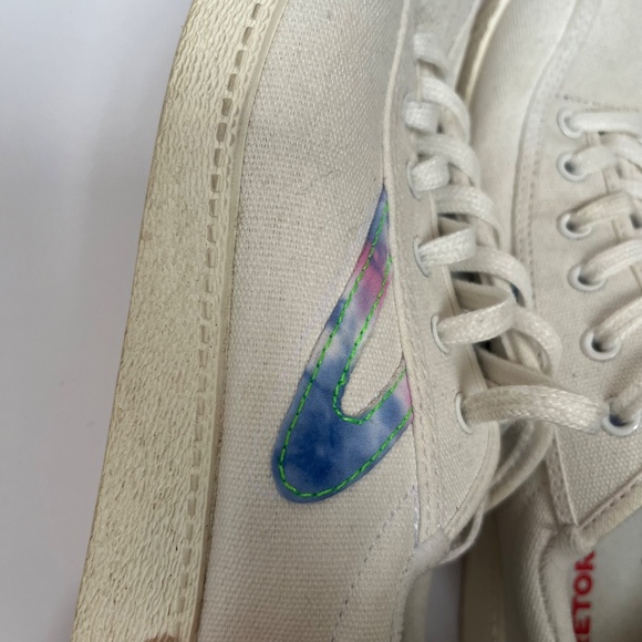 Rare TRETORN Vintage 90s Women's Canvas White / Multicolour Nylite Runners, 7.5 - Picture 5 of 10